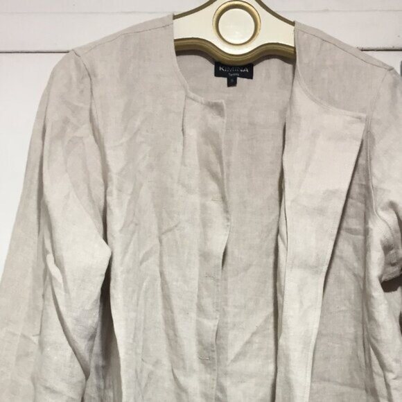 KIMINA TORONTO BUTTON DOWN LINEN JACKETS SIZE XL - Picture 6 of 11